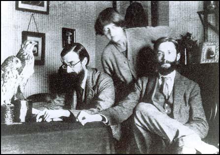 Lytton Strachey with Dora Carrington and James Strachey