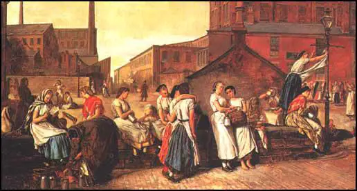 Eyre Crowe, Mill Workers in Wigan (1874)