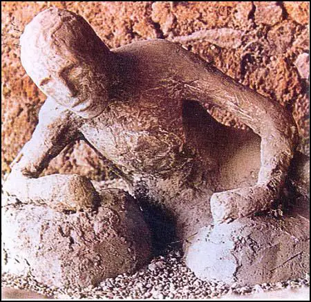 Cast of a man killed in Pompeii during the eruption of Vesuvius in AD 79.