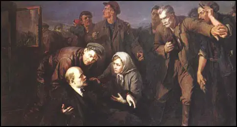 Piotr Belousov, painted a picture of the assassination attempt by Fanya Kaplan on Lenin.