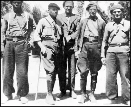Brigade Commanders of the International Brigades: Oliver Law (United States), Fort (France), Fred Copeman (Britain), Johnson (United States ) and Josip Tito (Yugoslavia).