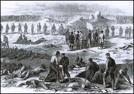 The dead are buried at Petersburg on 1st August 1864