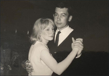 Julie Harris and John Simkin trying to learn to dance (June, 1963)