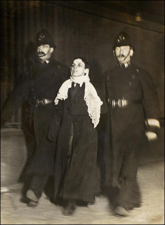 Woman being arrested on Black Friday (18th November 1910)