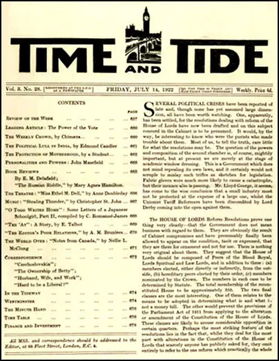 Time and Tide (14th July, 1922)