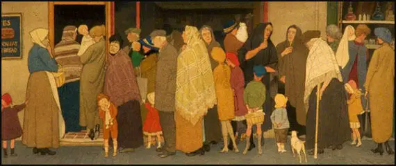 Joseph Southall, Food Queue (1918)