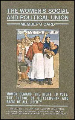 Sylvia Pankhurst, Women Social & Political Union Member's Card (1910)