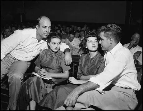 J. W. Milam and his wife, Carolyn Bryant and Roy Bryant (23rd September, 1955)