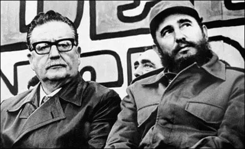 Salvador Allende and Fidel Castro