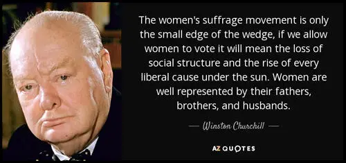 Winston Churchill on Women's Suffrage