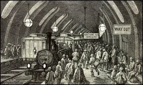 Gustave Doré, The Workmen's Train, Gower Street station (1872)