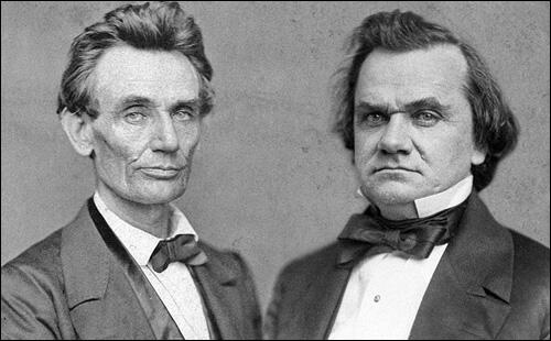 Abraham Lincoln and Stephen A. Douglas (1858)