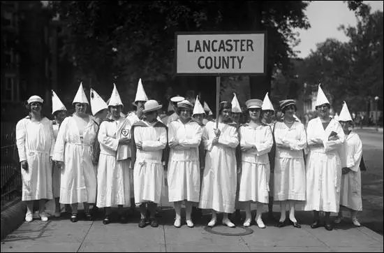 (Source 9) Women's Section of the Ku Klux Klan, Lancaster County, Pennsylvania (c. 1920)