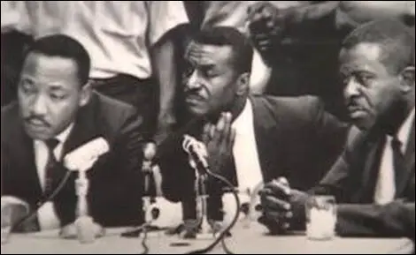Martin Luther King, Fred Shuttlesworth and Ralph David Abernathy in May 1963.