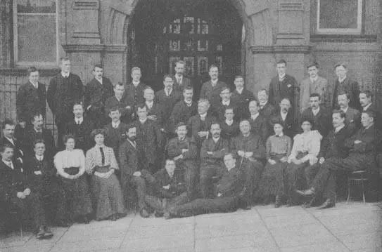 WEA class in Rochdale in 1909. Richard H. Tawney is seated, centre, front.
