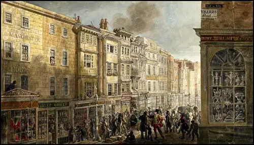 George Scharf, Laying a Water-Main in Tottenham Court Road (1834)