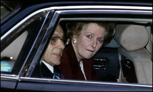 Margaret Thatcher leaving 10 Downing Street for the last time (28th November, 1990)