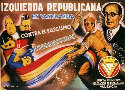 Republican poster showing President Manuel Azaña and General Francisco Franco (1936)