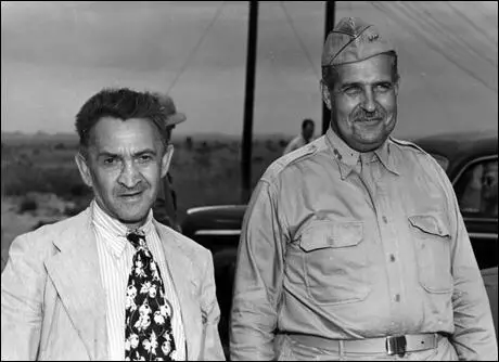 William Laurence and General General Leslie Groves (July, 1945)