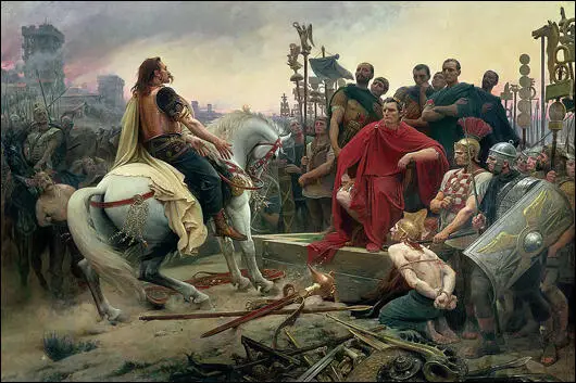 Lionel Royer, Vercingetorix Throws Down His Arms at the Feet of Julius Caesar(1899)