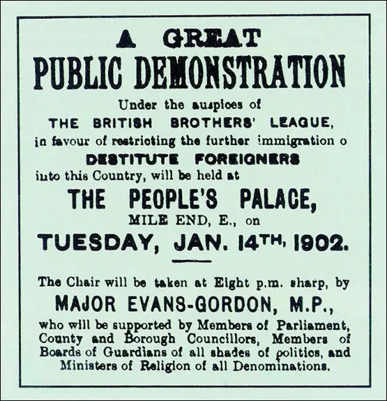 British Brothers League poster (January 1902)