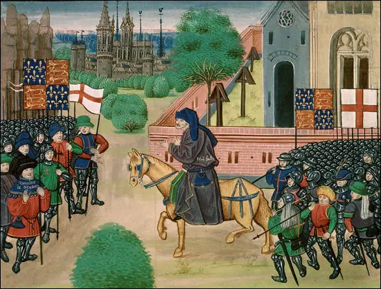 John Ball at Mile End from Jean Froissart, Chronicles (c. 1470)