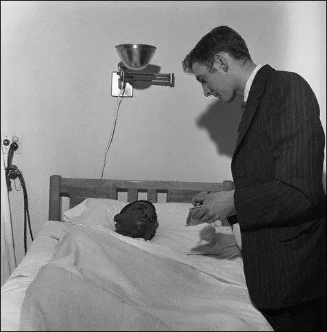 William Bargee in hospital in May, 1961.