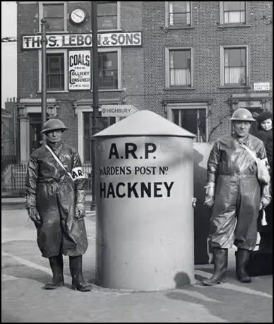 ARP post protected by sandbags (1939)