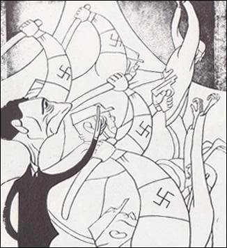 David Low, The Salute with both hands now (3rd July, 1934)