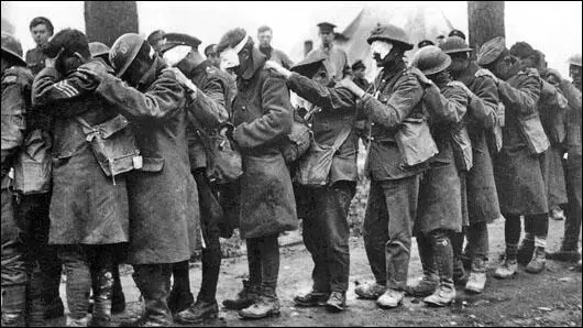 British soldiers after a chloride gas attack
