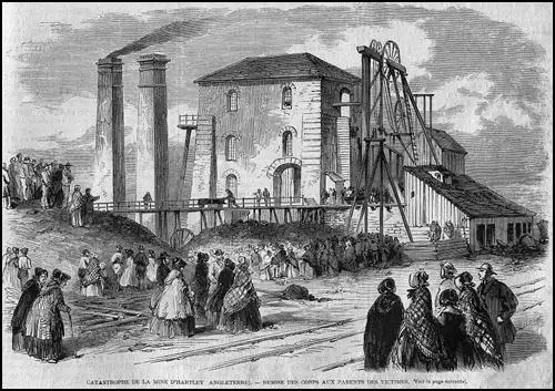 Women assemble at Hartley Colliery to discover news of family members (January, 1862)
