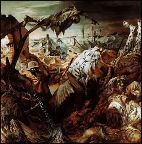 Otto Dix, central panel of Trench Warfare (1932)