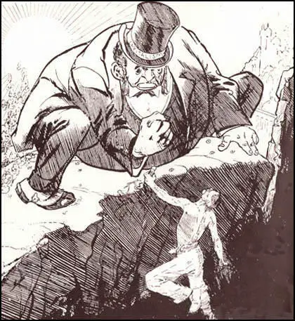 Will Dyson, The Daily Herald (1913) LABOUR WANTS A "PLACE IN THE SUN"! CAPITAL (deeply shocked at Labour's efforts to emerge): "Back to your abyss, Sir! As it is already there is scarcely enough sun to go round!"