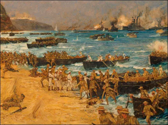 Gallipoli landings (25th April, 1915)
