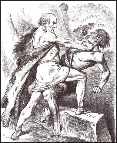 Strangling the Monster, Punch Magazine (5th February, 1881)