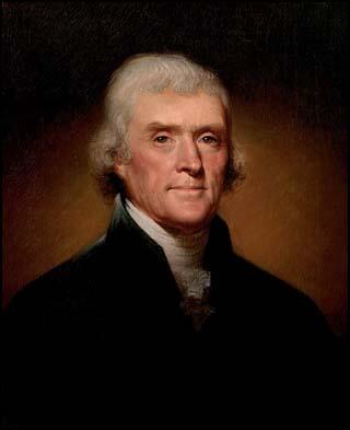 Thomas Jefferson by Rembrandt Peale (1800)