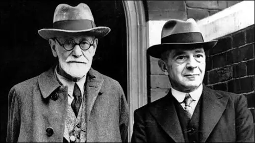 Sigmund Freud with Ernest Jones
