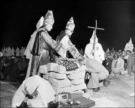 (Source 14) Ku Klux Klan initiation ceremony in Georgia (May, 1946)
