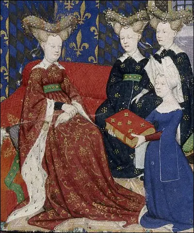 Christine de Pisan presents her book to Isabeau of Bavaria, Queen of France