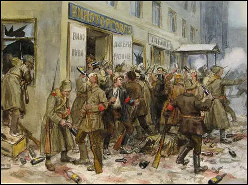 Ivan Vladimirov, Revolutionary workmen and soldiers robbing a wine-shop (1917)