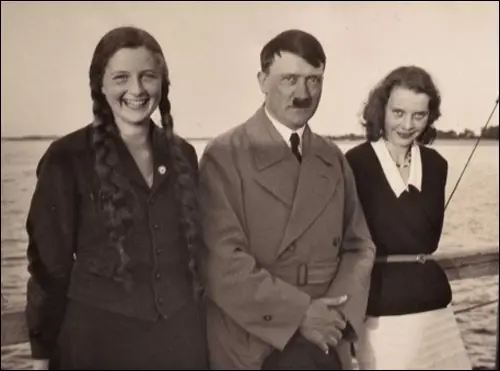Adolf Hitler and his half-sister, Angela Raubal