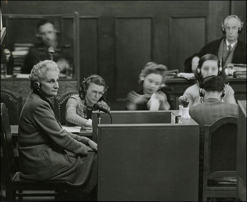 Hanna Solf gave evidence at the Nuremberg War Crimes Trials (1947)