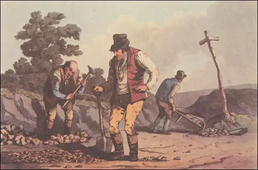 Stone-breakers appeared in George Walker, The Costume of Yorkshire (1814)