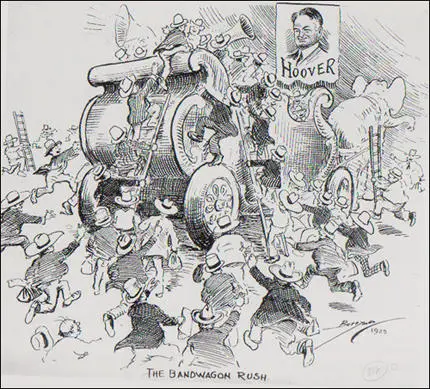 Clifford Berryman, The Bandwagon Rush (November, 1928)