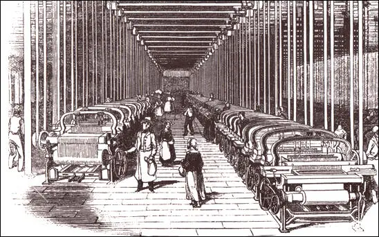 (Source 13) Drawing of machinery being driven by one of Watt's steam-engines (1843)