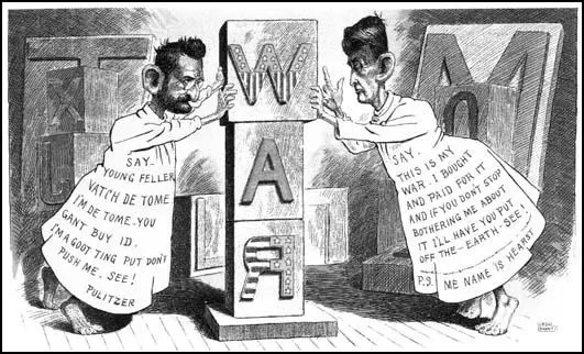 Leon Barritt, Drawing of Joseph Pulitzer and William Randolph Hearst, Vim Magazine (29th June, 1898)