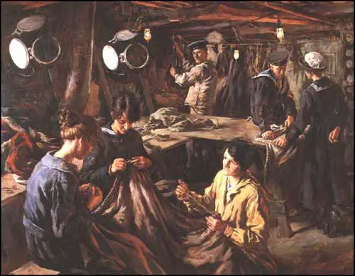 Stanhope Forbes, WRNS Ratings Sail-making (1918)