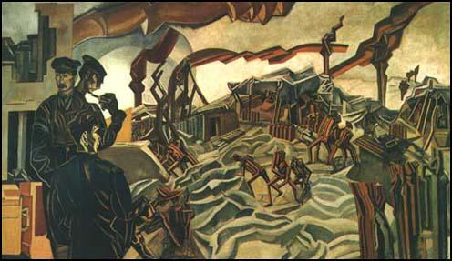 Percy Wyndham Lewis, A Battery Shelled (1919)