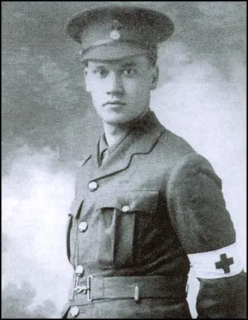 Christopher Nevinson in his Red Cross uniform