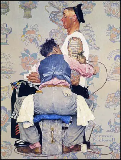 Tattoo Artist, Saturday Evening Post (4th March, 1944)